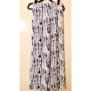 White and blue pants